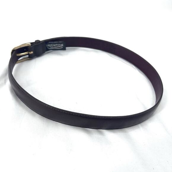 Brighton Brown Anilina Glazed Cowhide on Glove Leather Belt Womens 30 - Picture 3 of 7